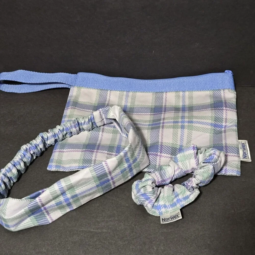 NORWEX‎ Plaid Wristlet, Headband and Scrunchie Limited Editions - NEW